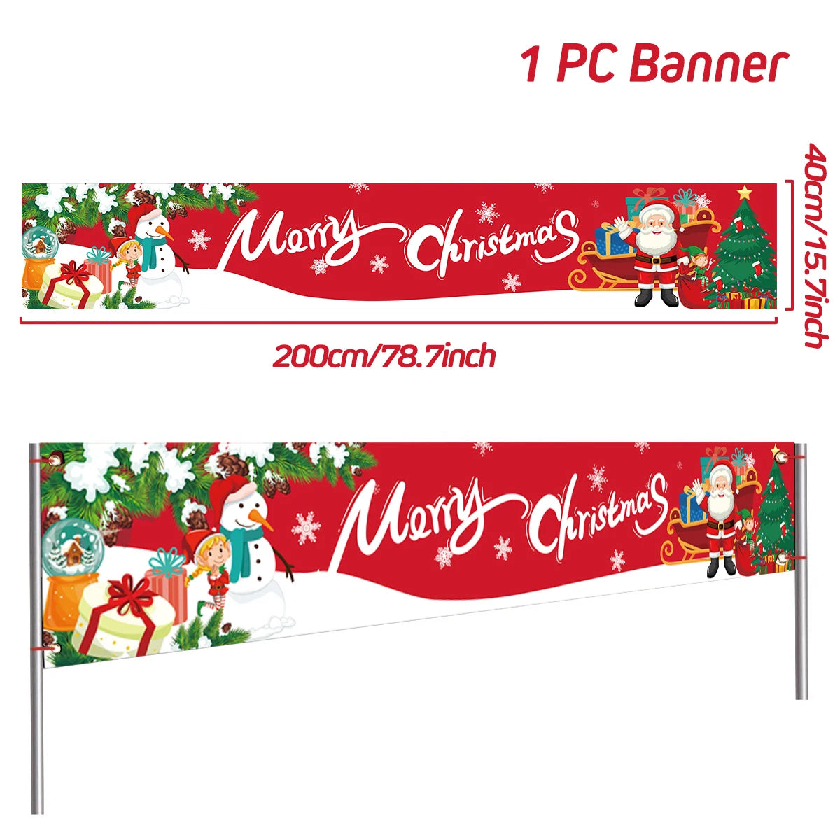 Christmas Outdoor Banner Merry Christmas Decoraton For Home 2023 Cristmas Outdoor Decor Xmas Navidad Noel Happy New Year 2024
