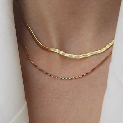 Vintage Bohemian Multilayer Minimalist Necklace for Women Stick Pendant Link Chain Necklace Collarbone Collares Fashion Jewel