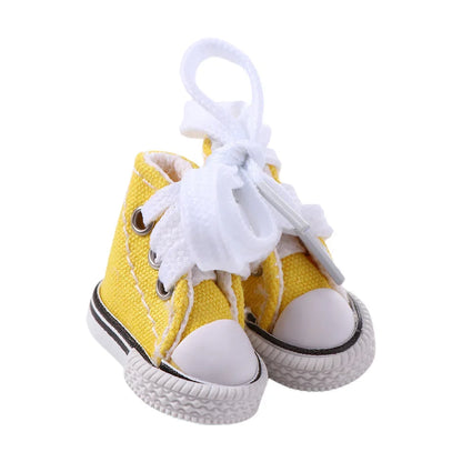 Dolls Accessories 3.5CM Sneakers Shoes Mini Shoes For Children Blyth Shoes Canvas Shoes Shoes - Yellow A