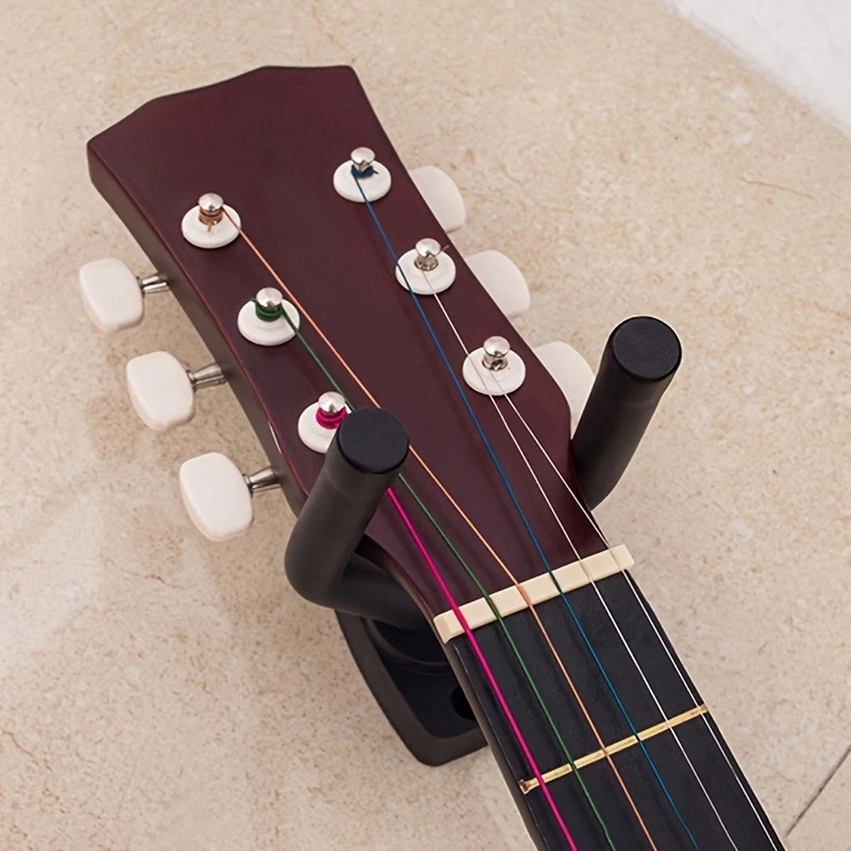 1pc Versatile Guitar Wall Mount Hanger For Multiple Specifications - Electric/Classical/Folk Guitars, Bass Guitars - Metal Ho