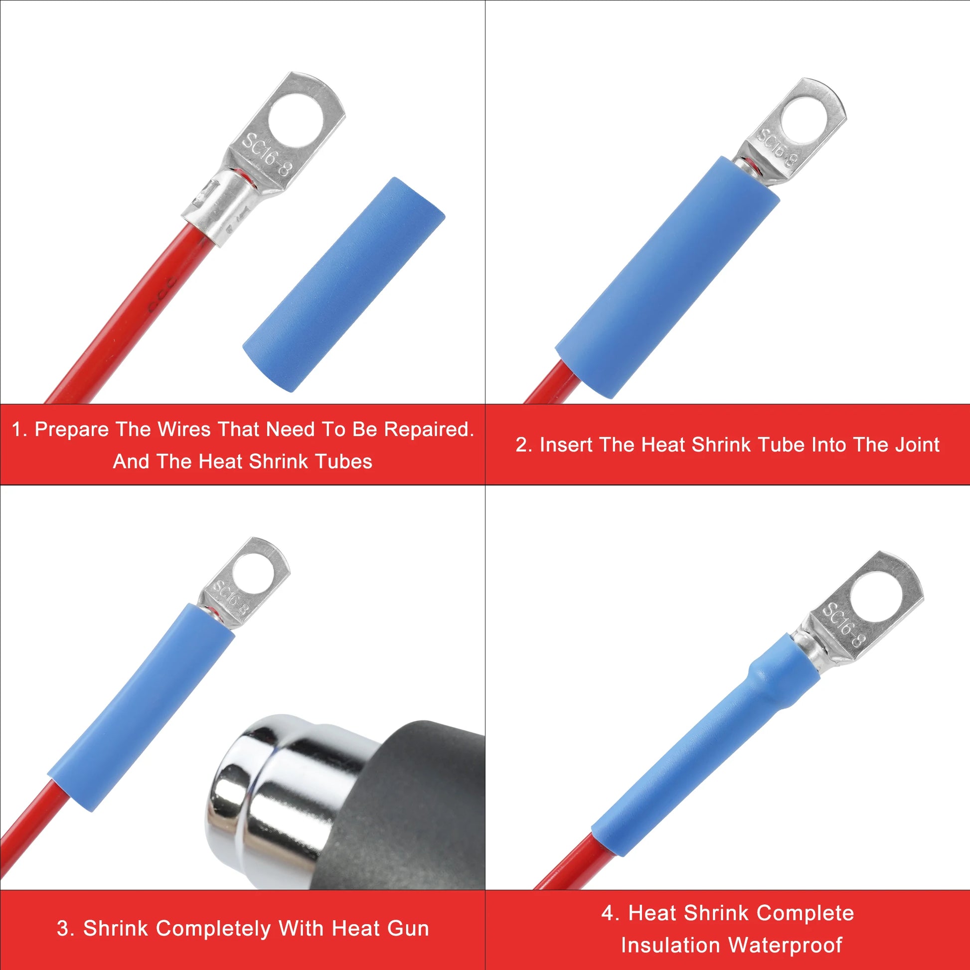 5M 4:1 Heat Shrink Tube With Glue Thermoretractile Shrinkable Tubing Dual Wall 4 6 8 12 16 18 20mm