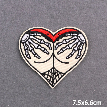 Warning Letters Embroidery Patches For Jeans Good Vibes Iron On Patch Thermoadhesive Patches For Clothes Applique Stickes Log