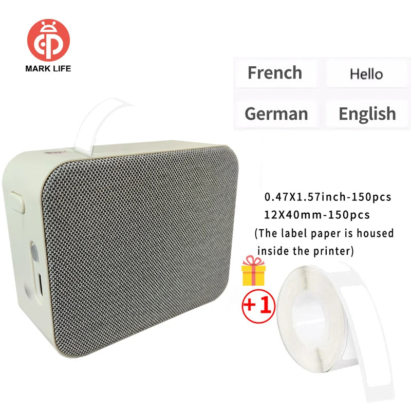 Marklife P15 Thermal Label Printer Similar as D11 D110 D101 Labeling Machine Wireless Bluetooth Label Maker With Label Sticke