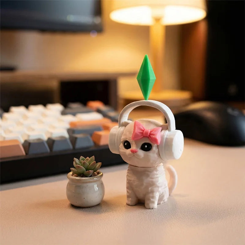 Home Decoration Figure The Doll Foliage Sims Cat Plumbob Dancing Sim Cat Dancing Needoh Cat Car Decoration For Home Decor Ite