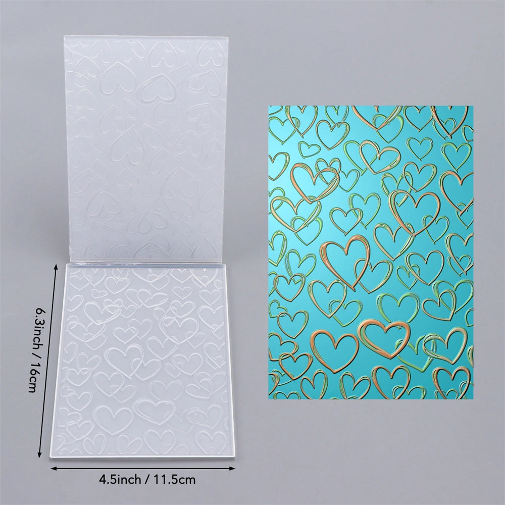 Various Love Heart 3D Embossing Folder for DIY Scrapbooking Valentine's Day Theme Paper Card Crafting Stencil 2025