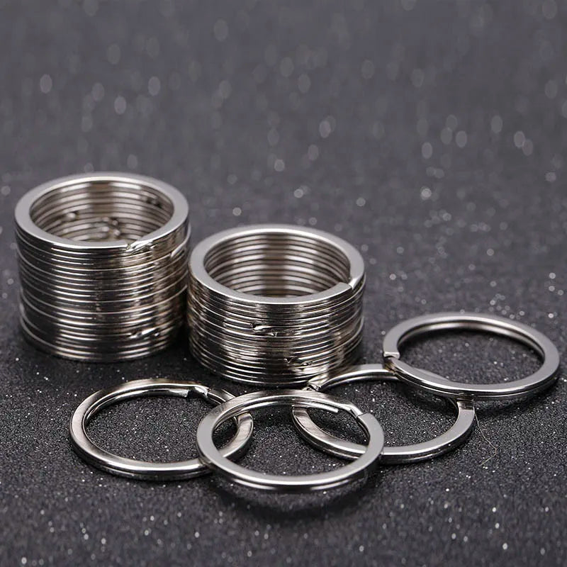 20pcs Metal Split Jump Rings Metal Hooks for DIY Keychain Pendant Making Accessory