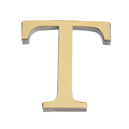 10CM 26 English Letters Wall Sticker 3D Mirror Acrylic Gold Wall Sticker Decals Self-Adhesive Home Party Decor Wall Art Mural
