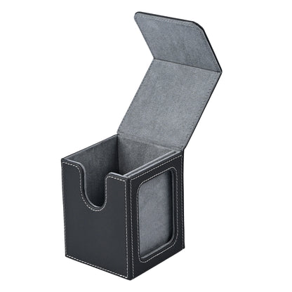 Card Deck Box with Display Window, Hold 120 + Single Sleeved Cards, Magnetic Closure, Suitable for CCG Cards, Magic Game Card