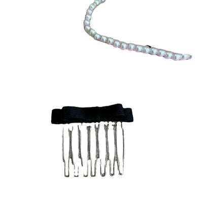 Black Bow Hair Combs Blank Base Gold Hair Claws Hairpins for Jewelry Making DIY Wedding Hair Components Styling Accessories P