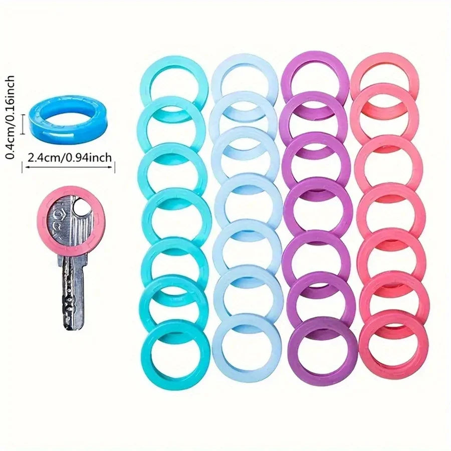 12 Sets of Vintage Key Covers, Multi-color Charming Silicone Key Caps, for Protecting and Organizing Door Keys