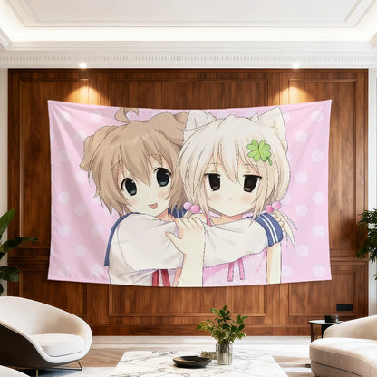Flag Anime Moe For Room Dorm Girl Party Hogar Art Bedside Living Room Wall Hanging Y2k Garden Decor Cutecore Banner Gift