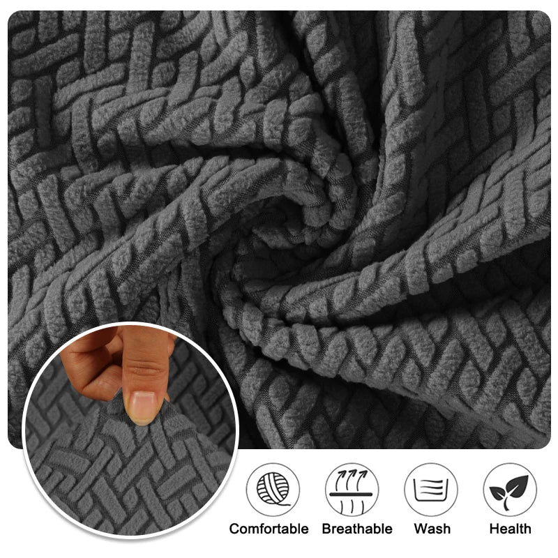 Elastic Dining Room Chair Cover Stretch Thick Jacquard Kitchen Chair Cover Slipcover For Dining Kitchen Hotel Wedding Banquet