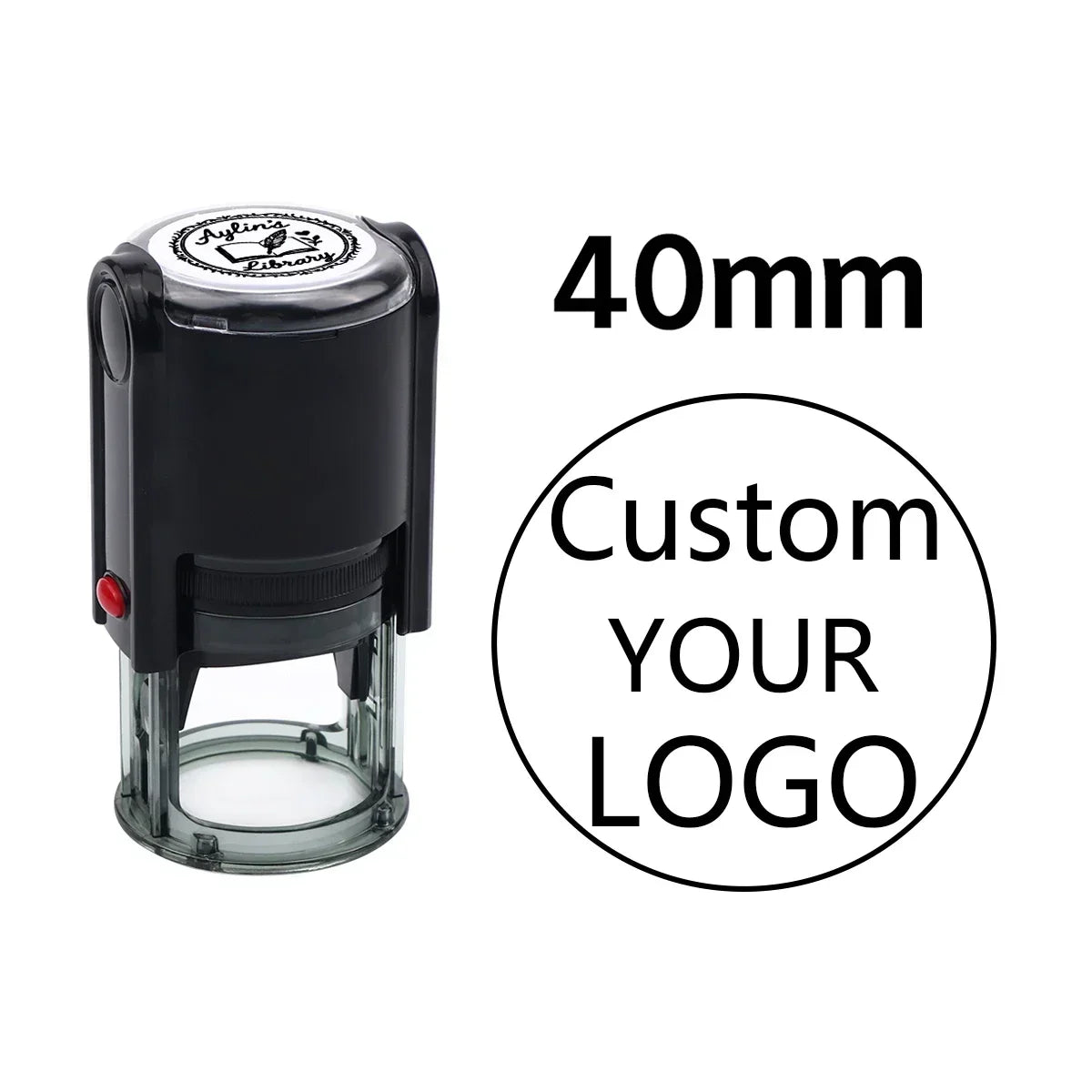 Custom Self-Inking Stamp 25/30/40/50mm Round LOGO Design Personalized Text Press-type Inking Stamp for Wedding Invitation Env