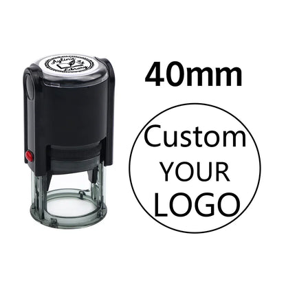 Custom Self-Inking Stamp 25/30/40/50mm Round LOGO Design Personalized Text Press-type Inking Stamp for Wedding Invitation Env