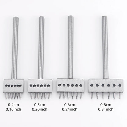 3pcs/SET Professional DIY Leather Punching Die, Manual Hole Punch for Leather Handcrafting, Multi-Round Punching Die Tool Set