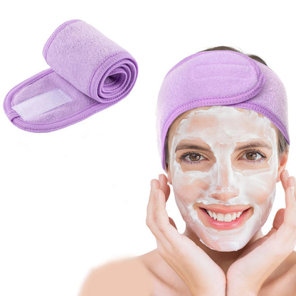 Women's Adjustable Wide Headband - Great Cosmetic Accessory for Yoga, Sports, Spa, Bath, Shower, Makeup and Face Wash - 1PC-P