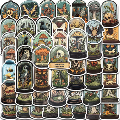 50PCS Cartoon VINYL Stickers Vintage Harajuku Laptop Scrapbook Bedroom Skateboard Phone Scrapbook Dormitory Wall Room Bar Dec