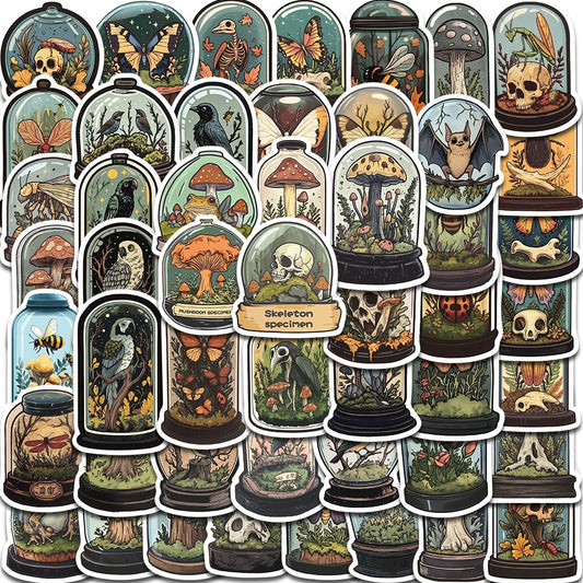 50PCS Cartoon VINYL Stickers Vintage Harajuku Laptop Scrapbook Bedroom Skateboard Phone Scrapbook Dormitory Wall Room Bar Dec