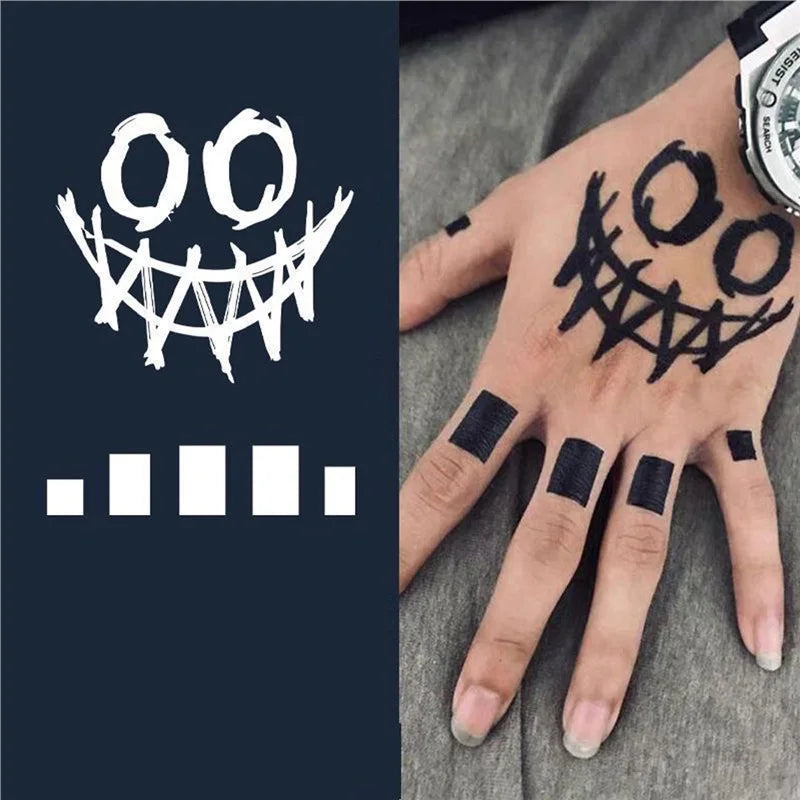 Clown Tattoo Template DIY Body Painting Template, Party, Family Tattoos and Role Playing, Festival Costume and Party Decorati
