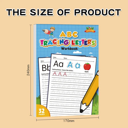 26 Alphabet Practicing Uppercase and Lowercase Letters English Coloring Book Pen Control Training Handwriting Practice Book