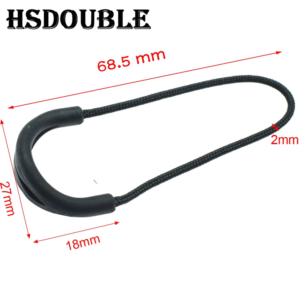 10 Pcs/Pack Zipper Pulls Cord Ends Strap Lariat Black For Apparel Accessories - C0127