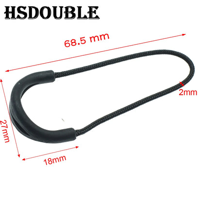 10 Pcs/Pack Zipper Pulls Cord Ends Strap Lariat Black For Apparel Accessories - C0127