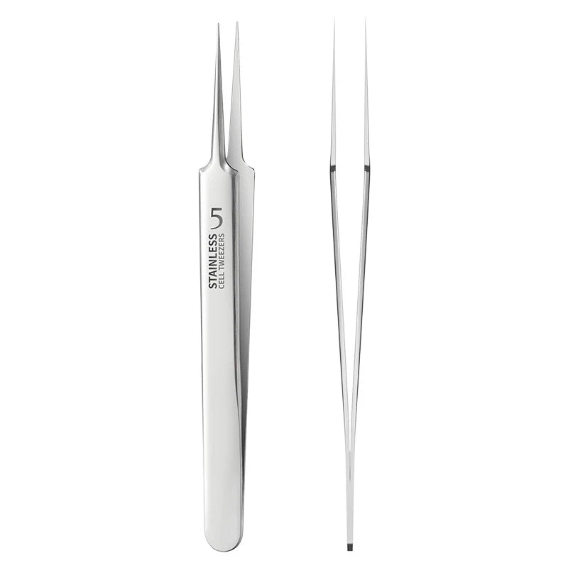 German Ultra-fine No. 5 Cell Pimples Blackhead Clip Tweezers Beauty Salon Special Scraping & Closing Artifact Acne Needle Too