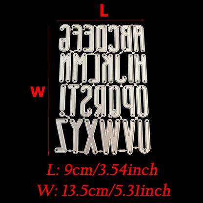 A To Z Letters Cutting Dies Letter Metal Die Cuts for DIY Scrapbooking Album Card Making Paper Crafts