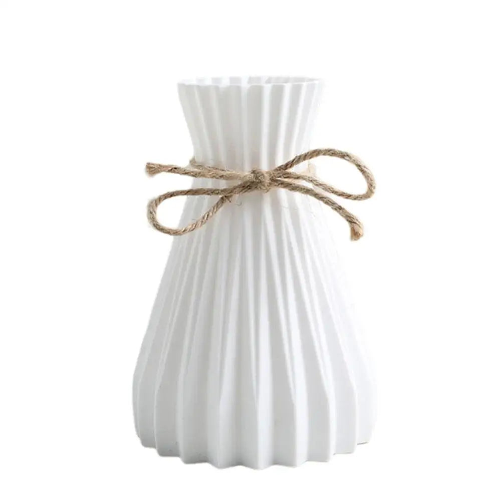 Creative Origami Vase European Pleated Vase Plastic Waist Folding Flower Vase Folding Paper Style Dry Flower Bottle Modern - 
