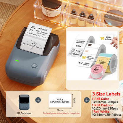 NIIMBOT B1 Portable Thermal Printer With Tapes 2 Inch Adhesive Label Printer Mini Bluetooth Sticker Maker Support Smartphones
