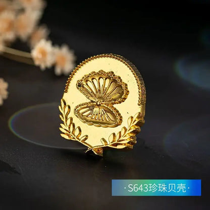 Plant Wax Stamp Seal Wax Print Thick Copper Head Carved Sealing Tool Holiday Party Invitation Letter Wedding Decorative - B7