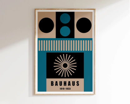 Mid Century Bauhaus Geometric Canvas Prints Poster Retro Abstract Wall Art Painting Pics for Modern Living Room Home Decorati