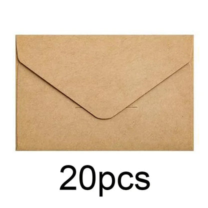20/40/80PCS Classical White Black Kraft Blank Mini Paper Window Envelopes Wedding Invitation Envelope Gift Envelope