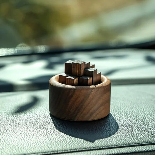 Creative Wooden Aromatherapy Diffuser with Essential Oil Container Home Decorative Stick Dispenser for Relaxing Atmosphere