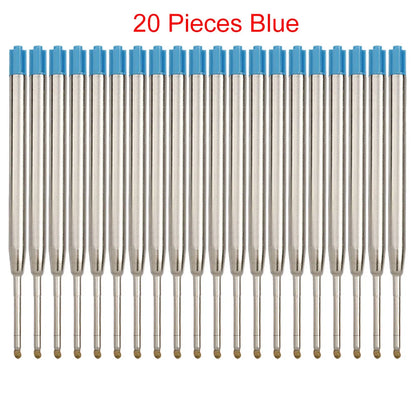 98mm1.0mm Ballpoint Pen Refills For Parker Pens Medium Point Blue Red Black Ink Rods For Writing Office Stationery - 20 Piece