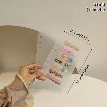 Nail Art Piece Storage Book Large Capacity Exhibition Photo Album Card Clip Display Board DIY Simple Album Storage Book - A1
