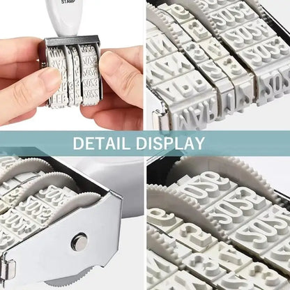 Rubber Stamp Line Dater English Date Stamp Office Stamp Rotating Stamp Rubber English Date Stamp for Scrapbooking
