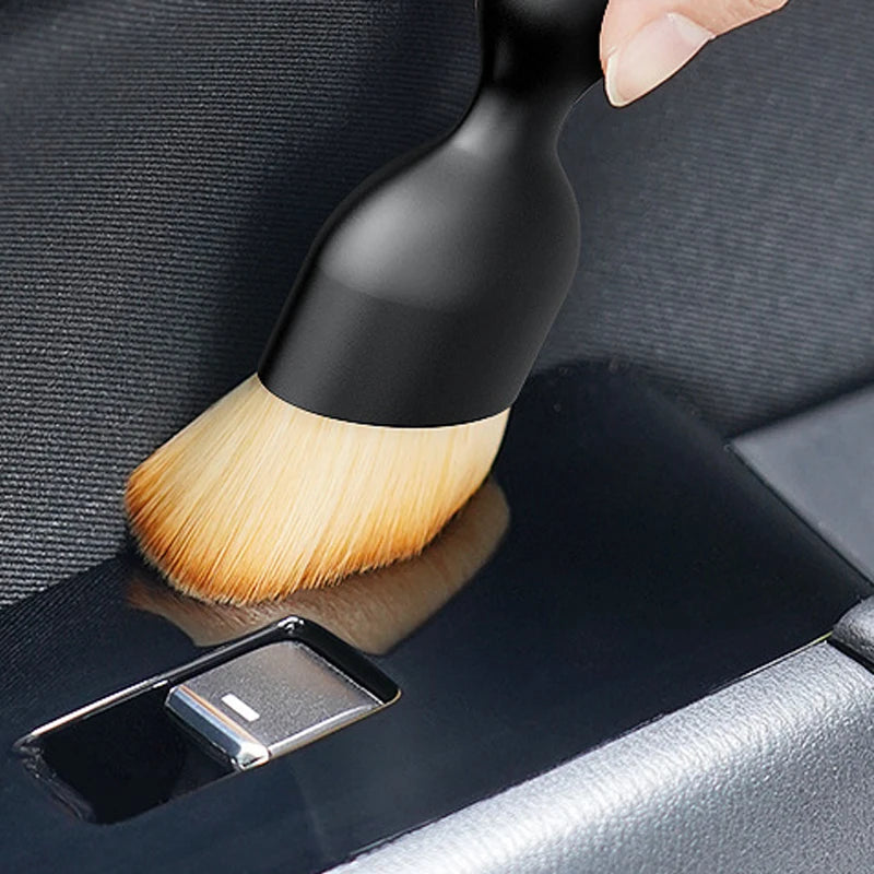 Car Air Vent Cleaning Soft Brush with Casing Car Interior Cleaning Tool Artificial Car Brush Car Crevice Dusting Car Detailin