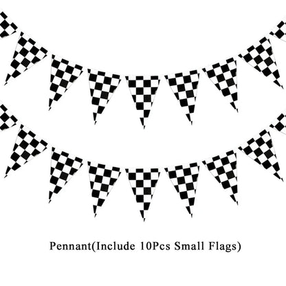 Racing Birthday Decorations Road Tablecloth Racetrack Tablecloth Runner Table flag for Kids Car Theme Birthday Party Supplies