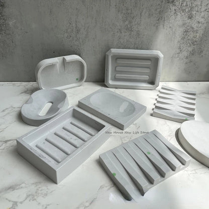 Soap Storage Tray Concrete Silicone Molds Square Soap Dish Plate Resin Epoxy Moulds Handmade Cement Plaster Soap Box Holder M