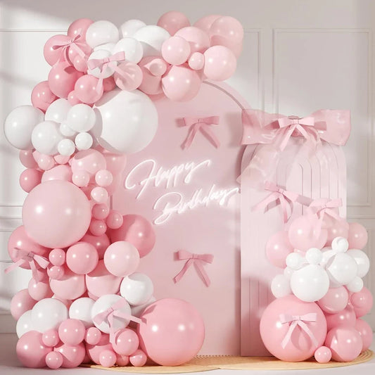 Pastel Pink Balloons Garland White Pink Balloon Arch Kit Wedding Anniversary Bride Shower Baby Shower Birthday Party Decorati