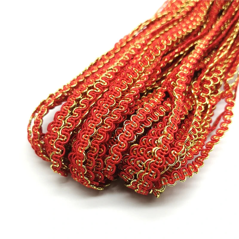 Lace Ribbon, 5 Yards Gold Silver Wave Lace Ribbon, Handmade Costume Trim, Wedding Party Accessories, Stage Performance Décor 