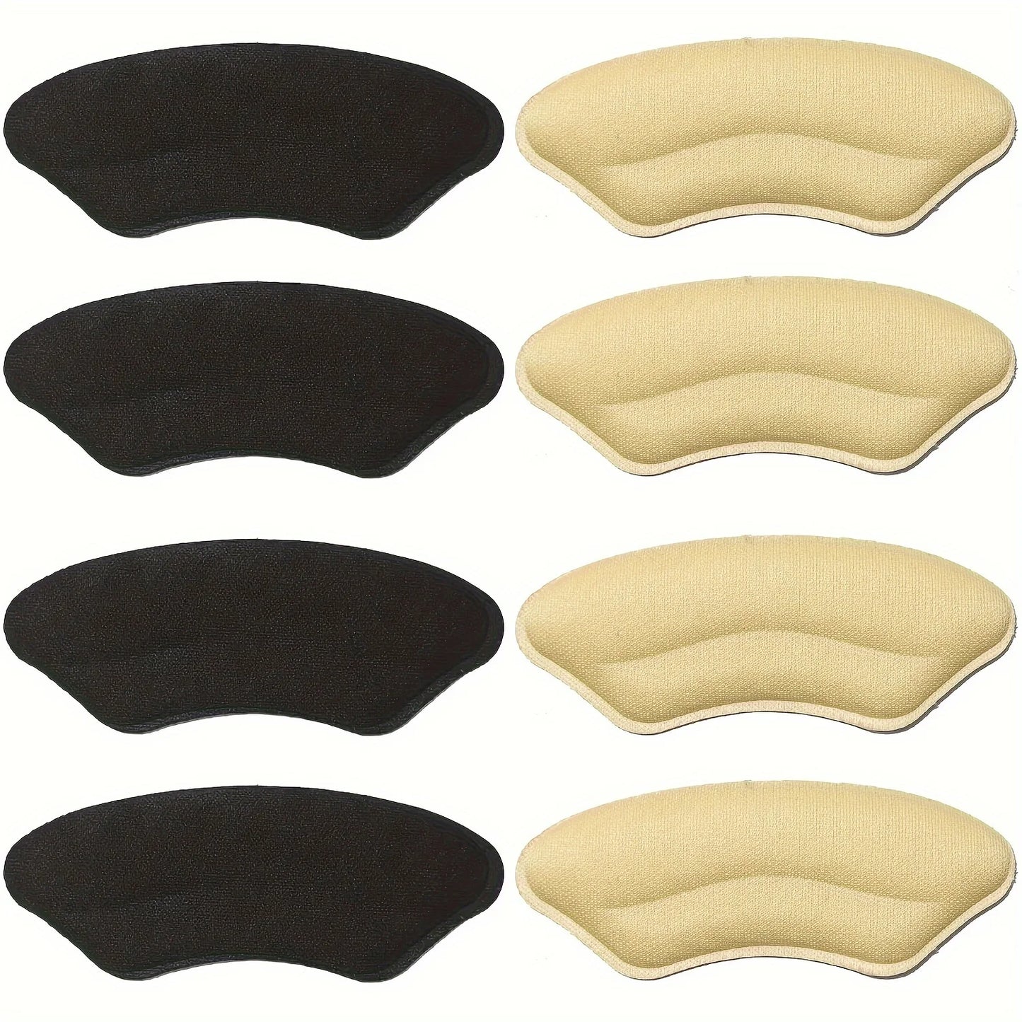 8-Pack Heel Pads for Too Big Shoes Self-Adhesive Heel Protectors Heel Inserts Improve Shoe Fit And Comfort Prevent Heel Slipp