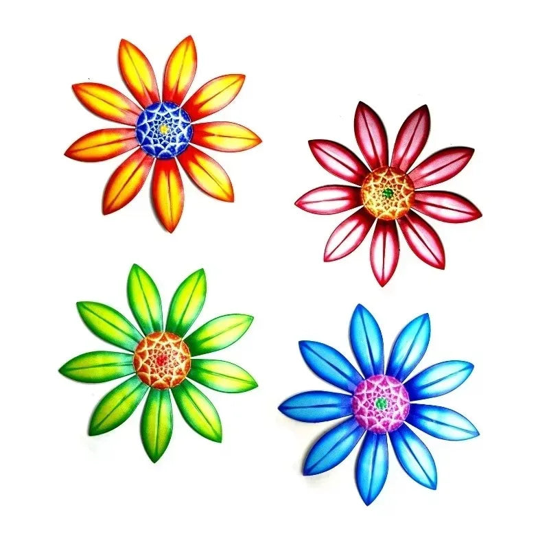 Garden Decoration Metal Flower Wall Decor Art Sculpture Hanging Ornament Aesthetic Home Room Garden Courtyard Decoration Outd