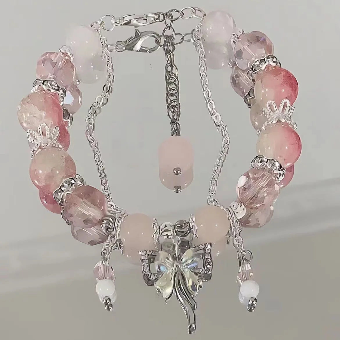 New Simple Beads Crystal Bracelet For Women Girls Korean ins Flower Fox Feather Tassel Bracelets Best Friend Jewelry Gifts 20