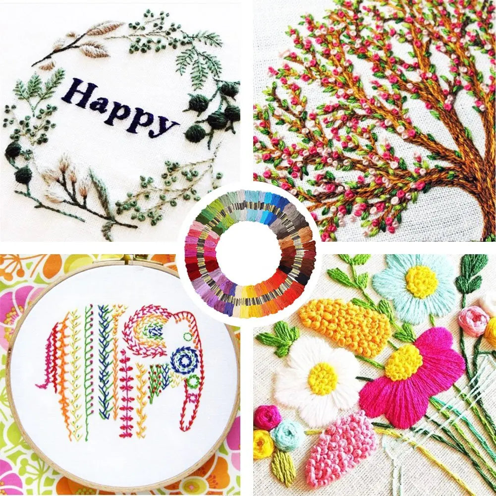 36/100pcs Mix Colors Embroidery Thread Cotton Sewing Skeins Craft Cross Stitch Floss Line DIY Tools Make Bracelets