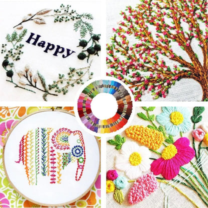 36/100pcs Mix Colors Embroidery Thread Cotton Sewing Skeins Craft Cross Stitch Floss Line DIY Tools Make Bracelets