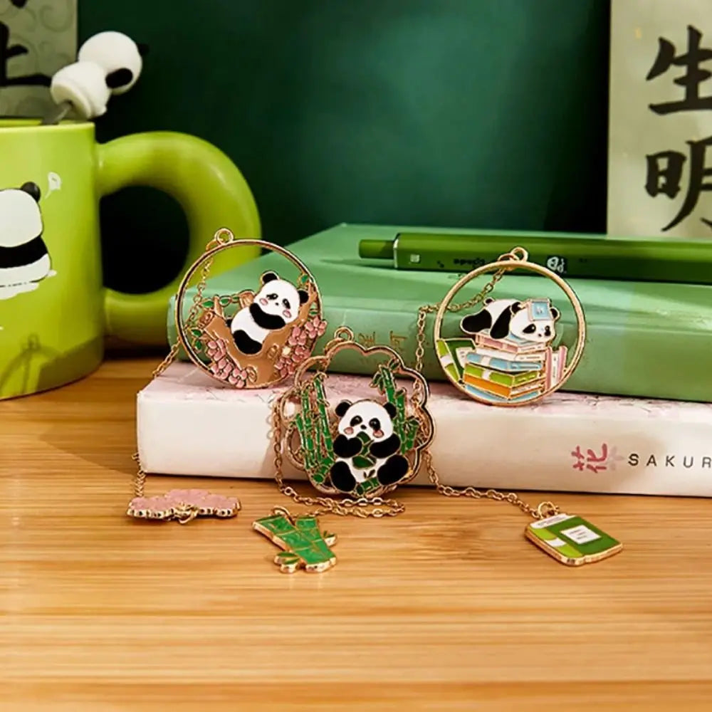 Funny Panda Book Page Clips Metal Bookmarks Cute Pagination Mark Creative Separator Pages Tags Stationery School Office Suppl