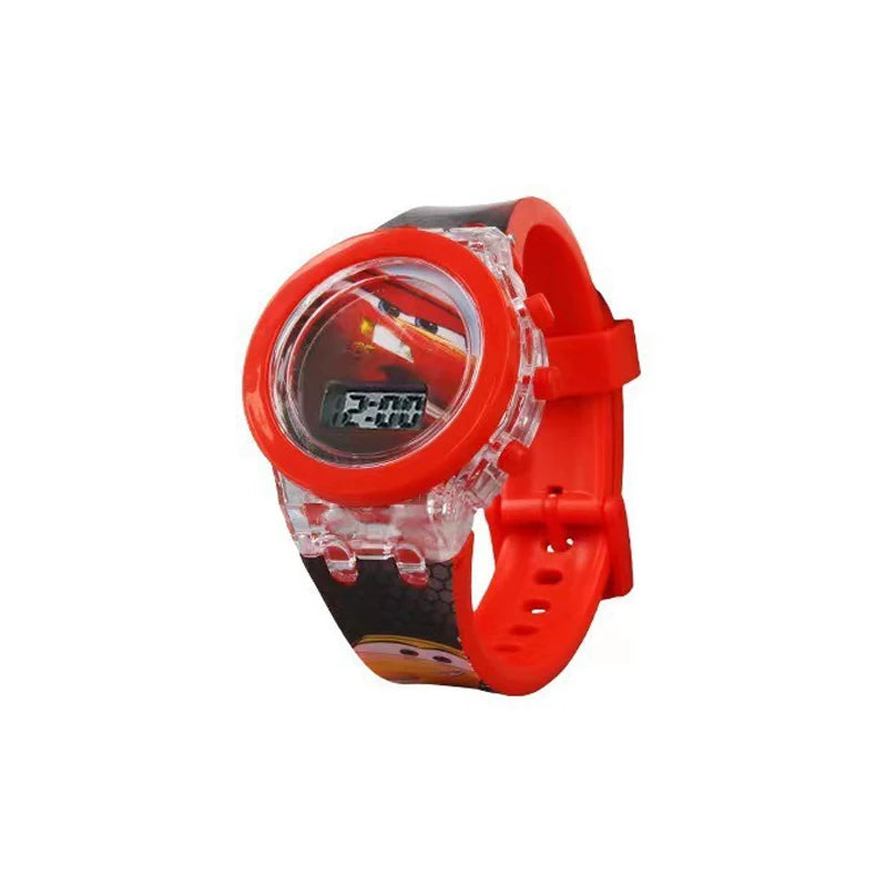 Flash Light Frozen Mickey Kids Watches For Girls Cartoon Snow White Car Children Watch Boys School Student Digitel Clock Gift