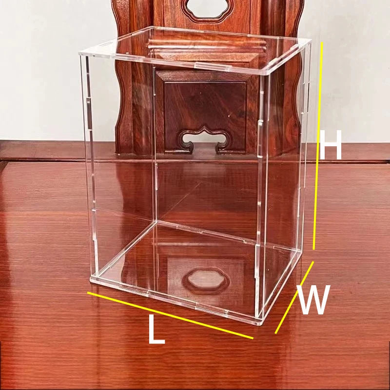 Assemble Acrylic Display Case Clear Display Box For Collection Figures Dustproof Storage Box Organizer For Car,Toy,Doll Cabin